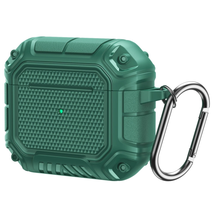 Étui de protection pour écouteurs AirPods 3 en TPU et PC Diamond Shield Mecha avec crochet