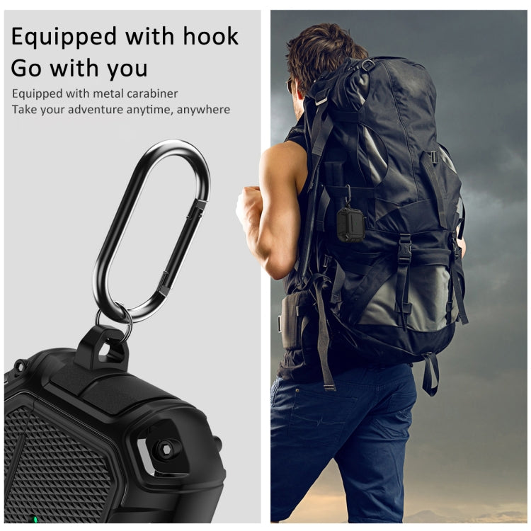Étui de protection pour écouteurs AirPods 3 en TPU et PC Diamond Shield Mecha avec crochet