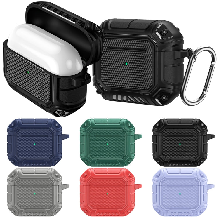 Étui de protection pour écouteurs AirPods 3 en TPU et PC Diamond Shield Mecha avec crochet
