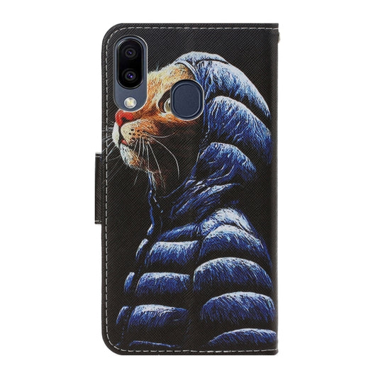Galaxy A40 horizontal flip case featuring vibrant 3D colored artwork design