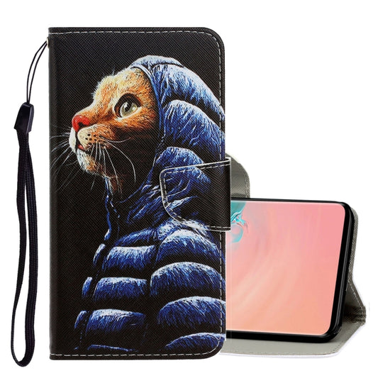 Galaxy S10 3D colored drawing leather case with card slots and wallet holder