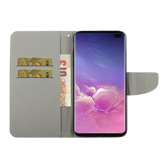 Side profile Galaxy S10 Plus horizontal flip case with stand feature