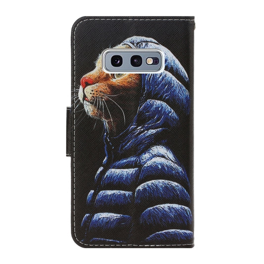 Galaxy S10e leather wallet case with built-in card slot organizer
