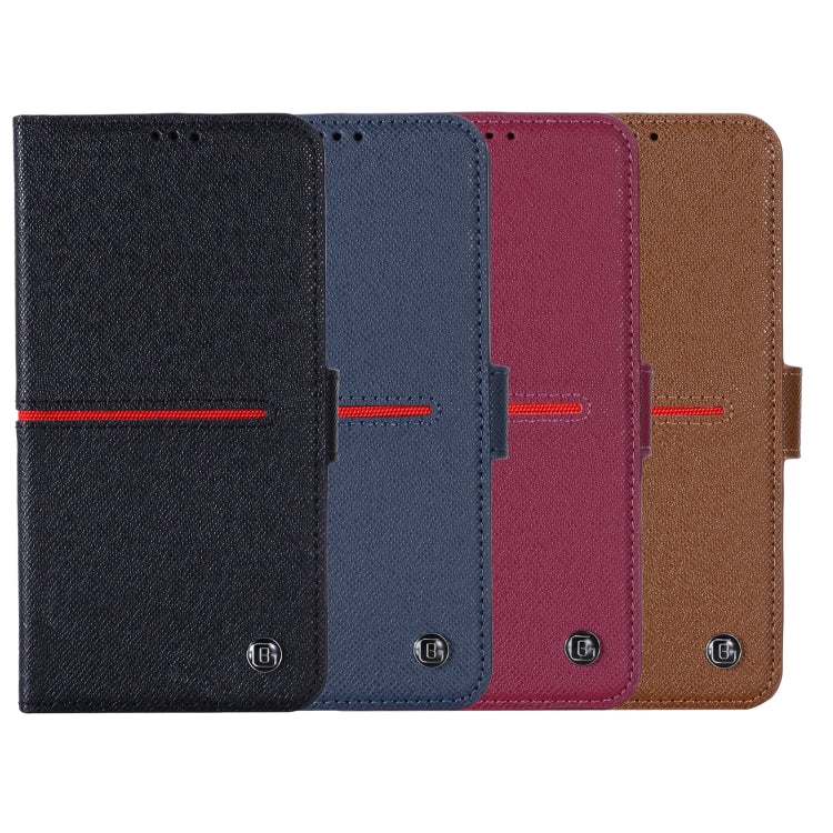GEBEI Top-grain Leather Horizontal Flip Protective Case with Holder & Card Slots & Wallet & Photo Frame