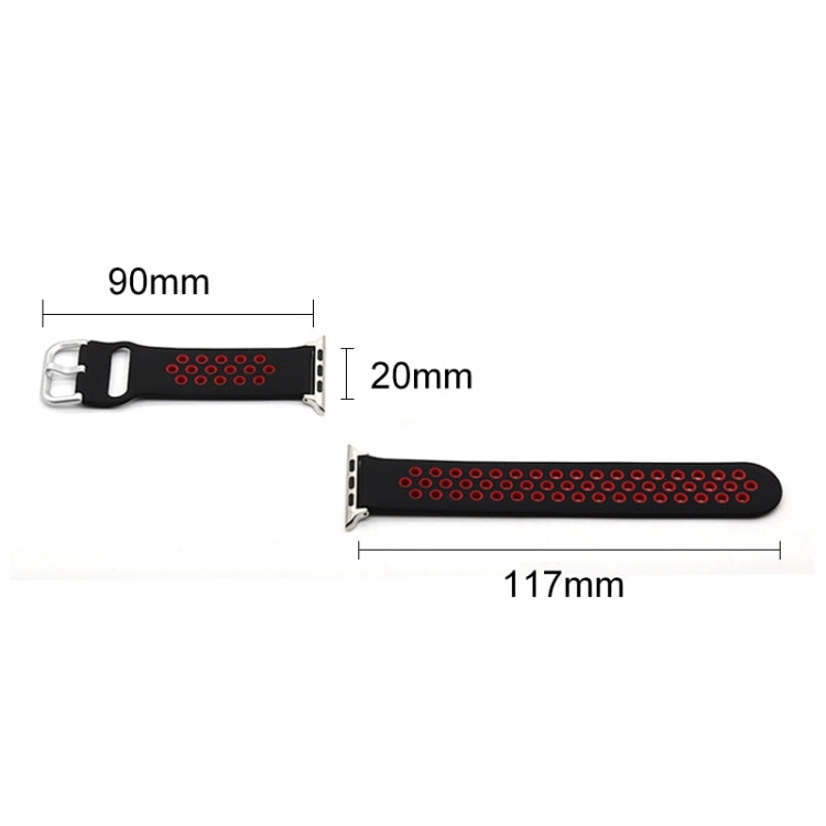 Silicone Replacement Strap Watchband For Apple Watch Series, 7 41mm / 6&SE&5&4 40mm / 3&2&1 38mm