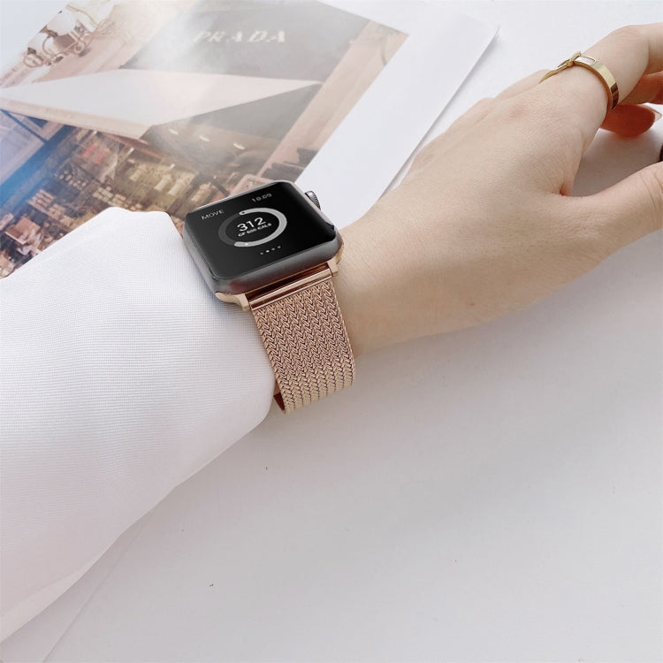 V-shaped Buckle Straight Steel Replacement Strap Watchband For Apple Watch Series, 7 41mm / 6&SE&5&4 40mm / 3&2&1 38mm, 7 45mm / 6&SE&5&4 44mm / 3&2&1 42mm