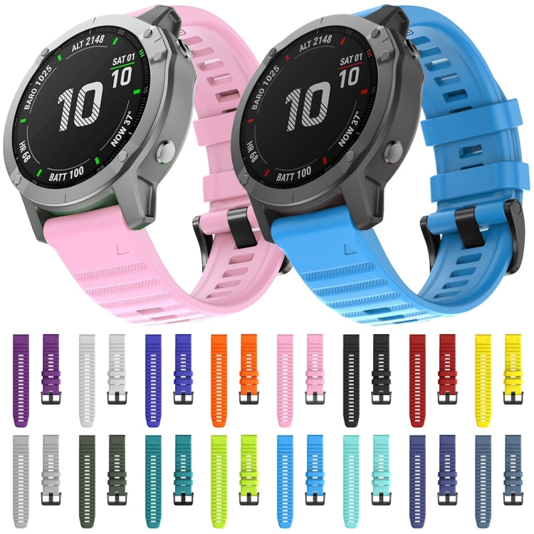 For Garmin Fenix 6 22mm Silicone Smart Watch Replacement Strap Wristband