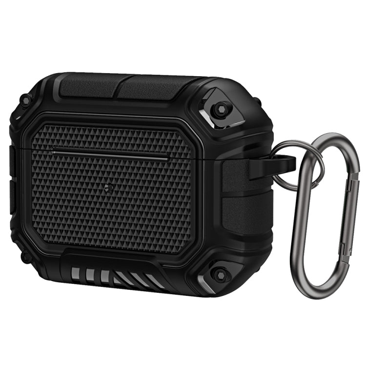Étui de protection pour écouteurs Diamond Shield Mecha en TPU et PC avec crochet pour AirPods Pro