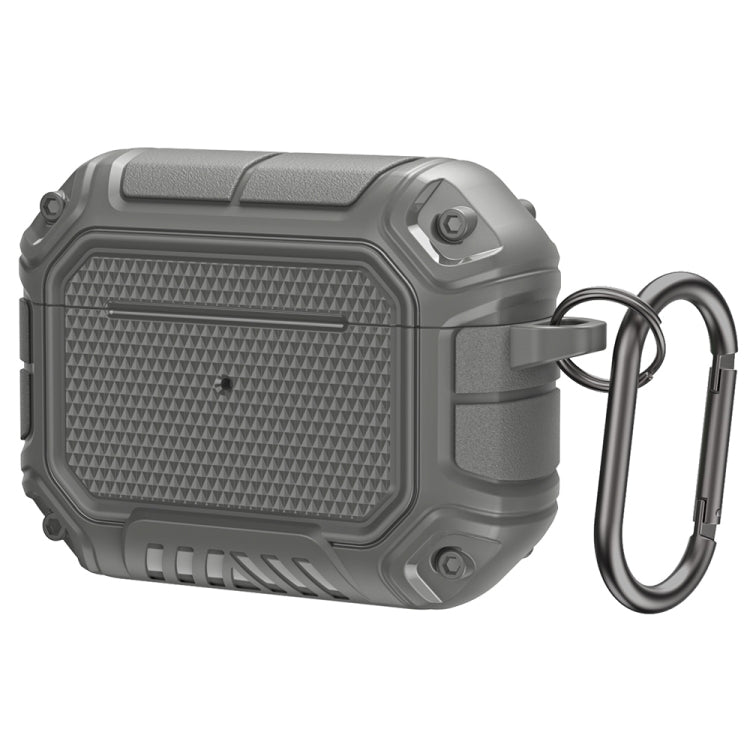 Étui de protection pour écouteurs Diamond Shield Mecha en TPU et PC avec crochet pour AirPods Pro