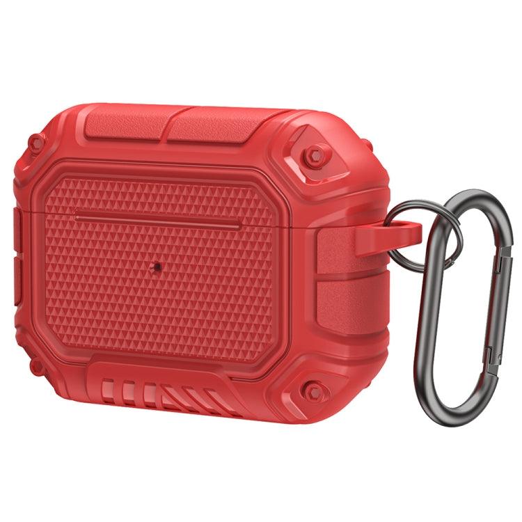 Étui de protection pour écouteurs Diamond Shield Mecha en TPU et PC avec crochet pour AirPods Pro