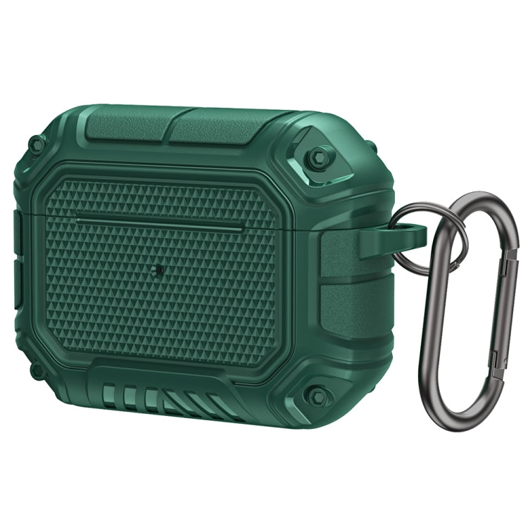 Étui de protection pour écouteurs Diamond Shield Mecha en TPU et PC avec crochet pour AirPods Pro