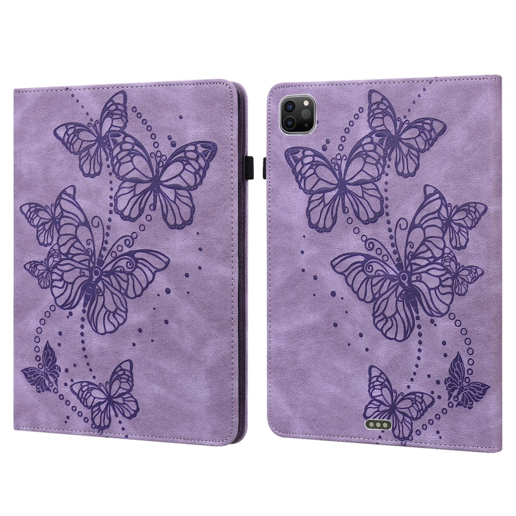 Embossed Butterfly Pattern Horizontal Flip Leather Tablet Case