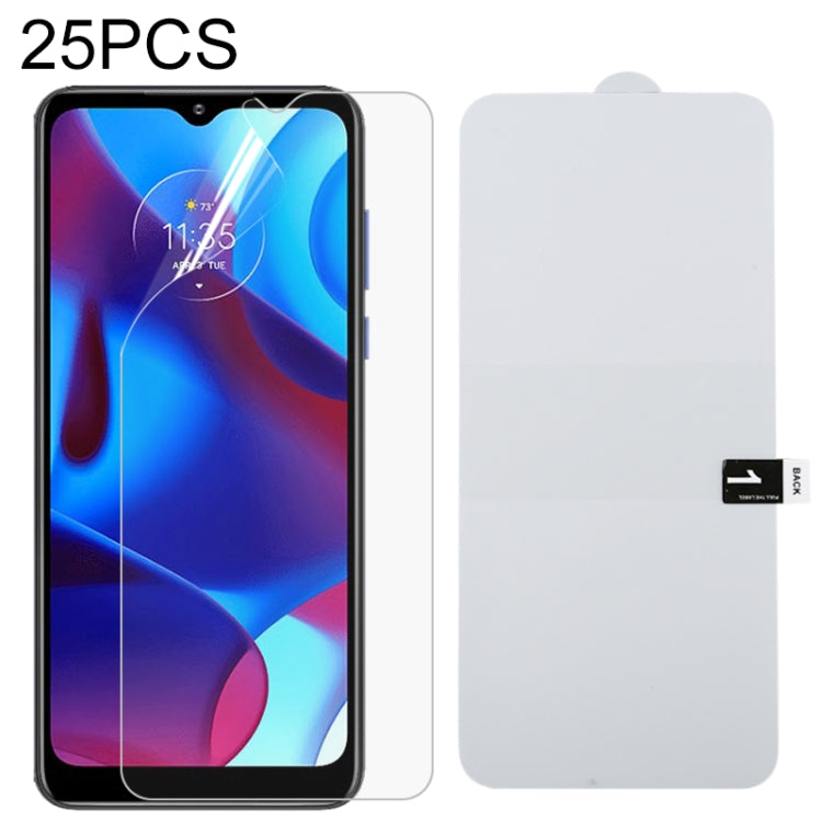 25 PCS Full Screen Protector Explosion-proof Hydrogel Film, For Motorola G Pure (25 PCS), For Nokia C20 Plus (25 PCS), For Motorola Moto E20 (25 PCS), For vivo Y33s / Y76s / T1x / Y76 5G (25 PCS), For vivo Y21 (25 PCS)                                  ...