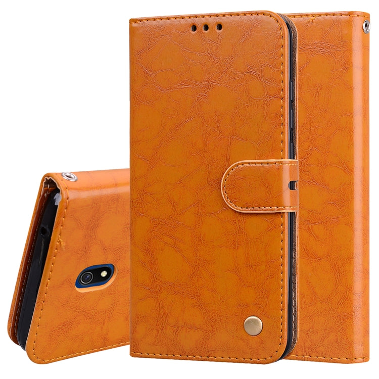 Business Style Oil Wax Texture Horizontal Flip Leather Case, with Holder & Card Slots & Wallet