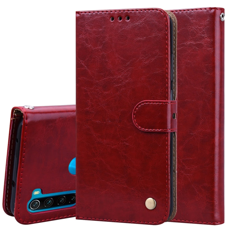Business Style Oil Wax Texture Horizontal Flip Leather Case, with Holder & Card Slots & Wallet
