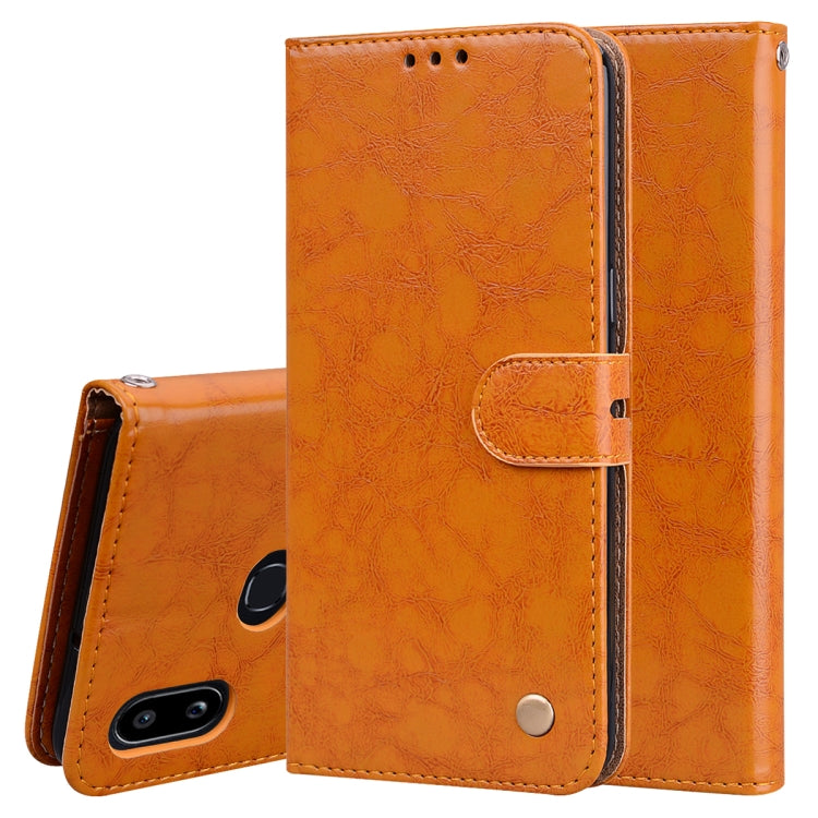 Business Style Oil Wax Texture Horizontal Flip Leather Case, with Holder & Card Slots & Wallet
