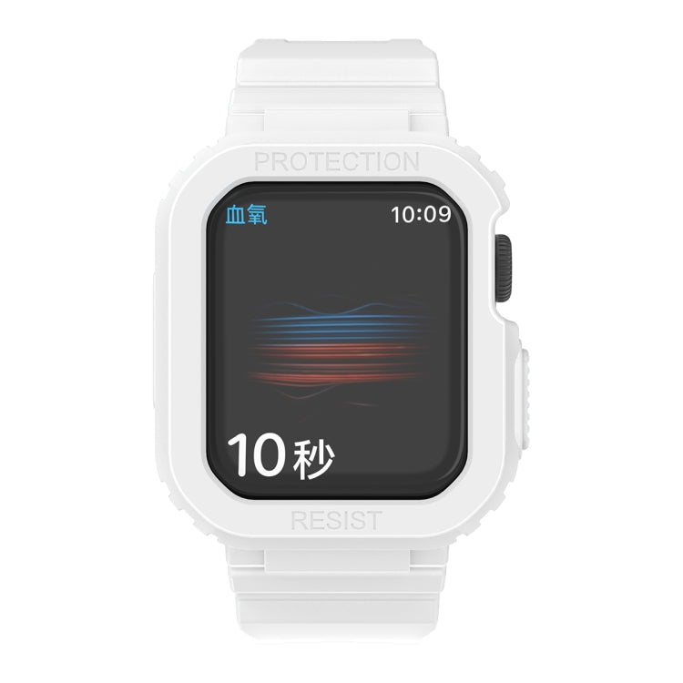 Glacier Transparent TPU Integrated Replacement Strap Watchband, For Apple Watch Series 7 41mm, For Apple Watch Series 7 45mm