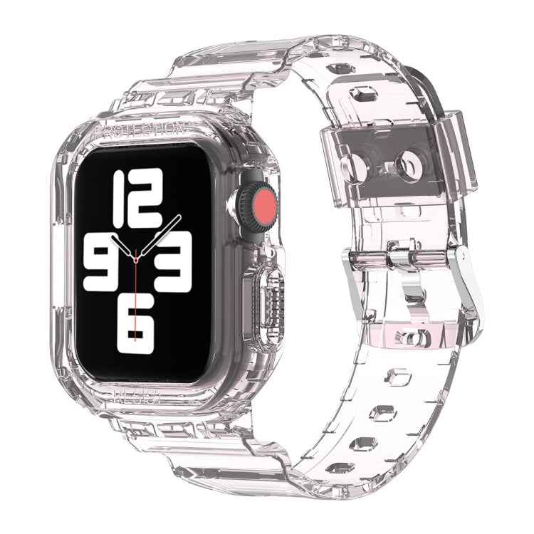 Glacier Transparent TPU Integrated Replacement Strap Watchband, For Apple Watch Series 7 41mm, For Apple Watch Series 7 45mm