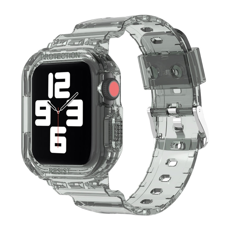 Glacier Transparent TPU Integrated Replacement Strap Watchband, For Apple Watch Series 7 41mm, For Apple Watch Series 7 45mm