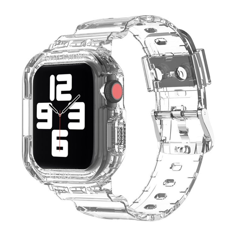 Glacier Transparent TPU Integrated Replacement Strap Watchband, For Apple Watch Series 7 41mm, For Apple Watch Series 7 45mm