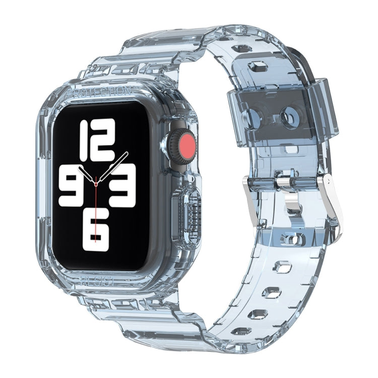 Glacier Transparent TPU Integrated Replacement Strap Watchband, For Apple Watch Series 7 41mm, For Apple Watch Series 7 45mm