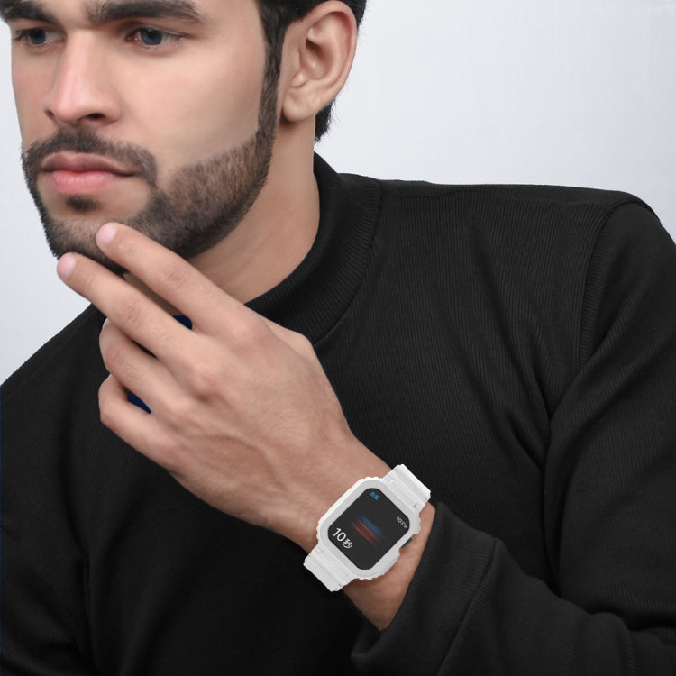 Glacier Transparent TPU Integrated Replacement Strap Watchband, For Apple Watch Series 7 41mm, For Apple Watch Series 7 45mm