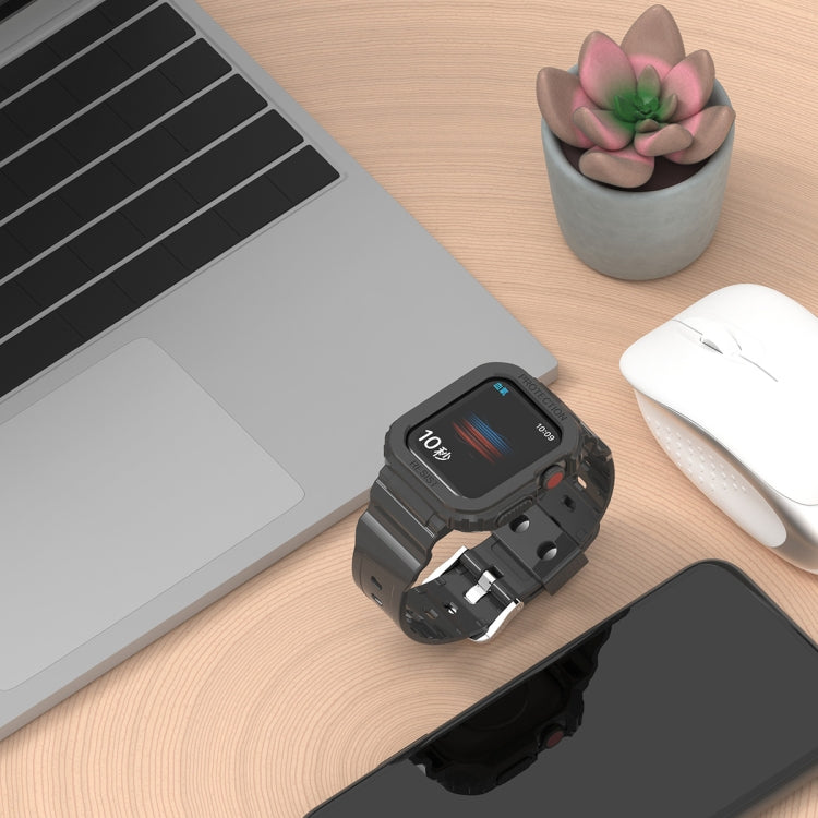 Glacier Transparent TPU Integrated Replacement Strap Watchband, For Apple Watch Series 7 41mm, For Apple Watch Series 7 45mm