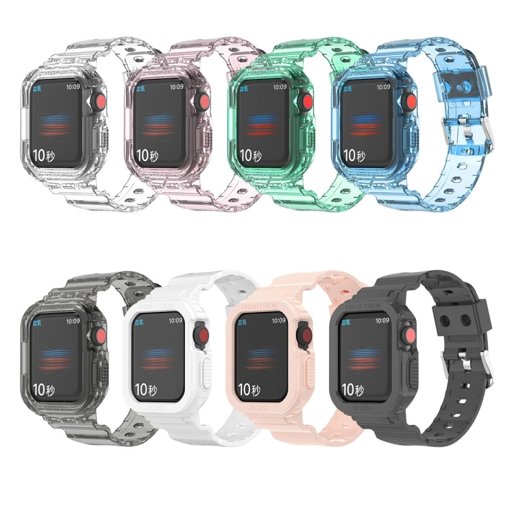 Glacier Transparent TPU Integrated Replacement Strap Watchband, For Apple Watch Series 7 41mm, For Apple Watch Series 7 45mm