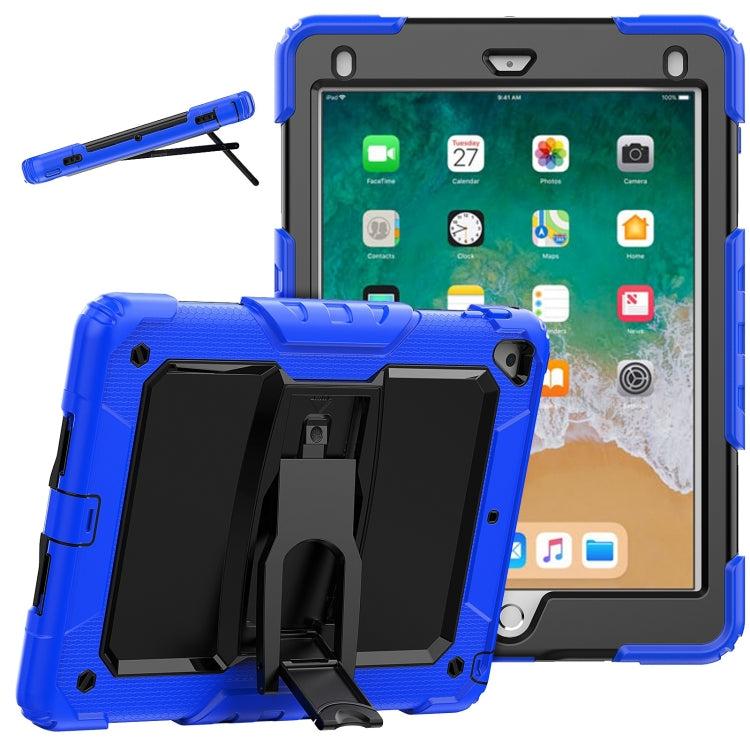 Étui de protection antichoc en silicone coloré et PC noir avec support et bandoulière pour tablette, pour iPad 9.7 2018/2017 et Samsung Galaxy Tab A7 2020 T500