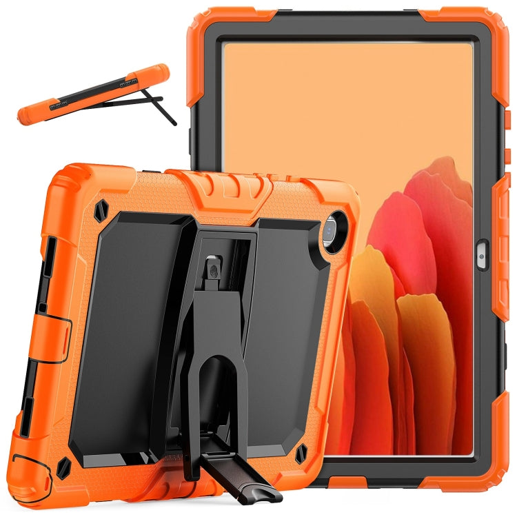 Étui de protection antichoc en silicone coloré et PC noir avec support et bandoulière pour tablette, pour iPad 9.7 2018/2017 et Samsung Galaxy Tab A7 2020 T500