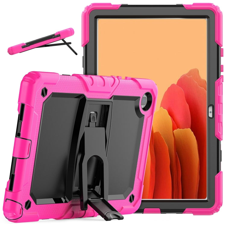 Étui de protection antichoc en silicone coloré et PC noir avec support et bandoulière pour tablette, pour iPad 9.7 2018/2017 et Samsung Galaxy Tab A7 2020 T500