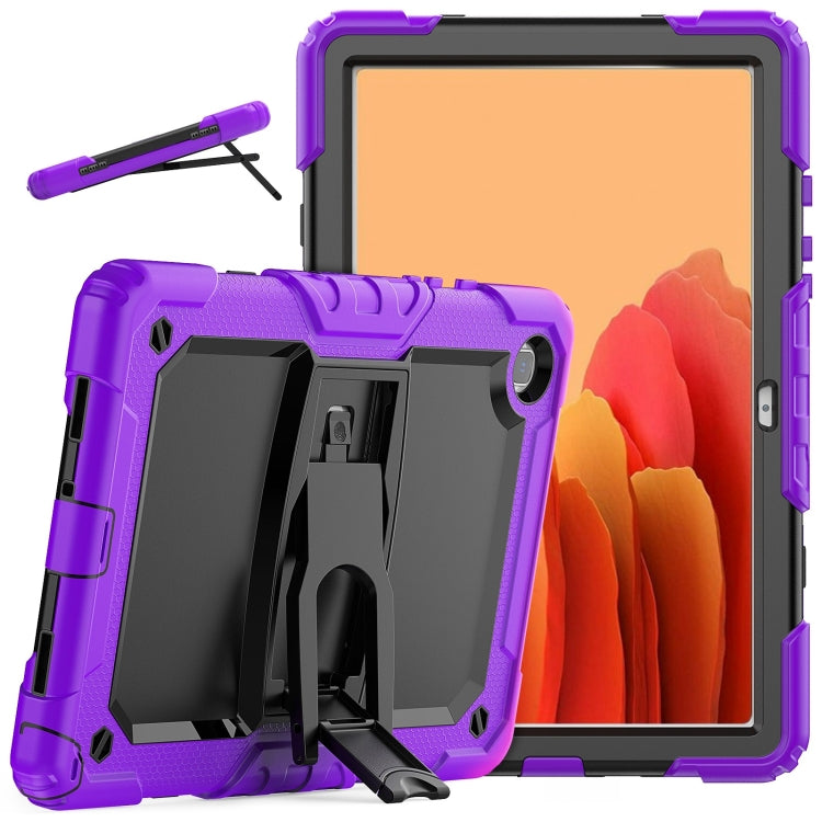 Étui de protection antichoc en silicone coloré et PC noir avec support et bandoulière pour tablette, pour iPad 9.7 2018/2017 et Samsung Galaxy Tab A7 2020 T500