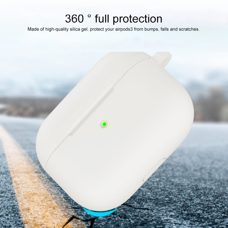 Étui de protection en silicone épais à fond rond avec crochet pour AirPods 3