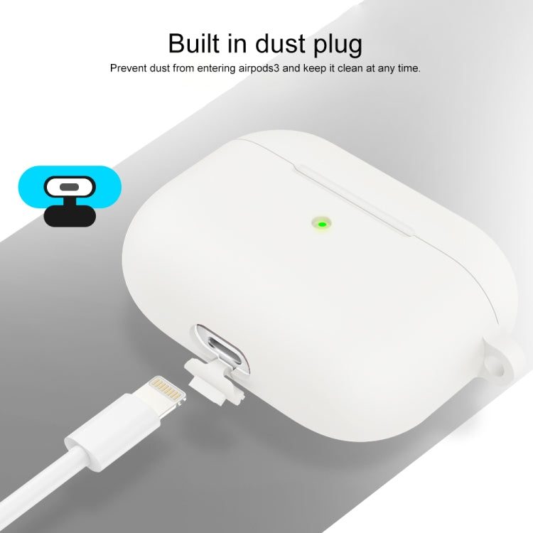 Étui de protection en silicone épais à fond rond avec crochet pour AirPods 3