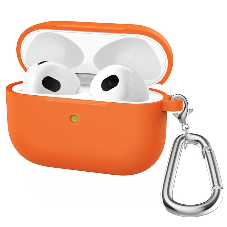 Étui de protection en silicone épais à fond rond avec crochet pour AirPods 3