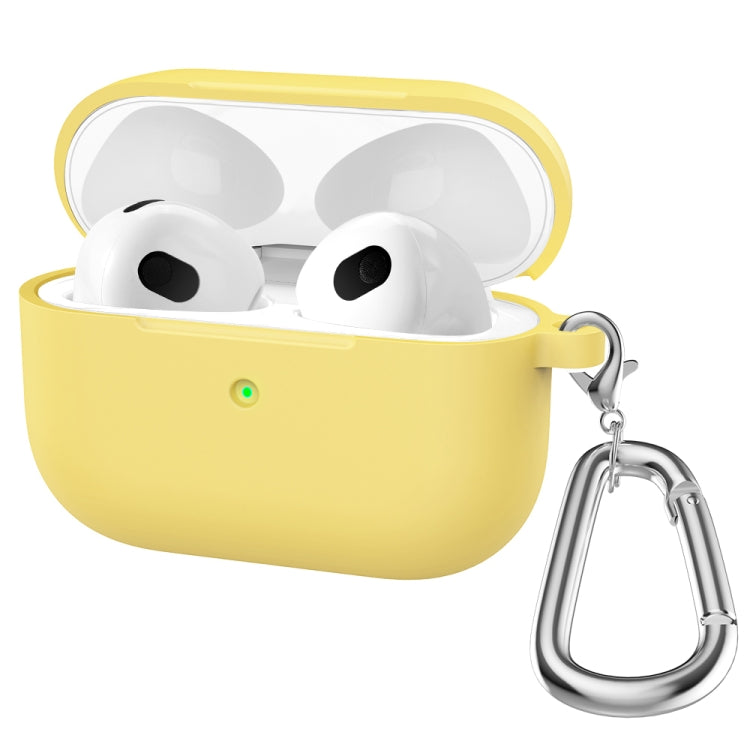 Étui de protection en silicone épais à fond rond avec crochet pour AirPods 3