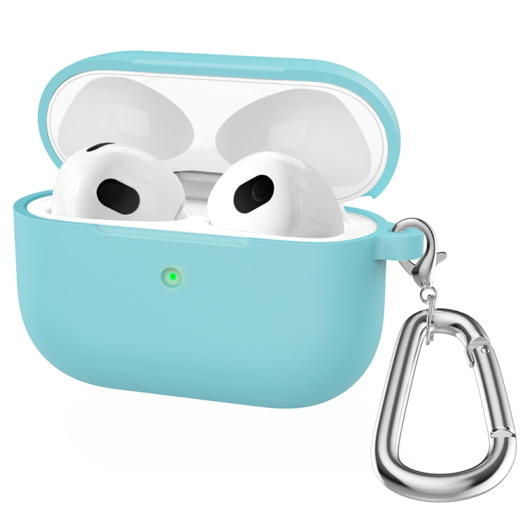 Étui de protection en silicone épais à fond rond avec crochet pour AirPods 3