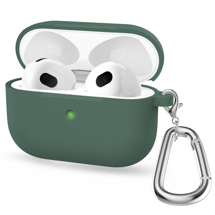 Étui de protection en silicone épais à fond rond avec crochet pour AirPods 3