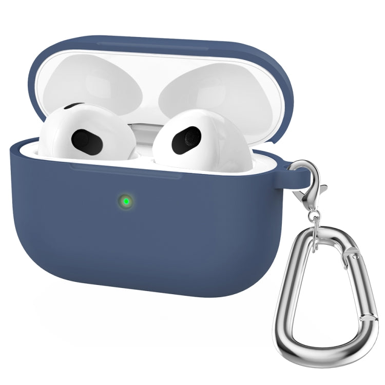 Étui de protection en silicone épais à fond rond avec crochet pour AirPods 3