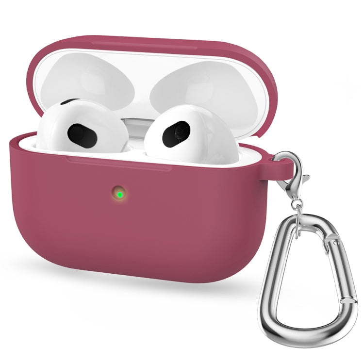 Étui de protection en silicone épais à fond rond avec crochet pour AirPods 3