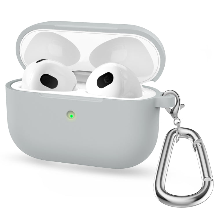 Étui de protection en silicone épais à fond rond avec crochet pour AirPods 3