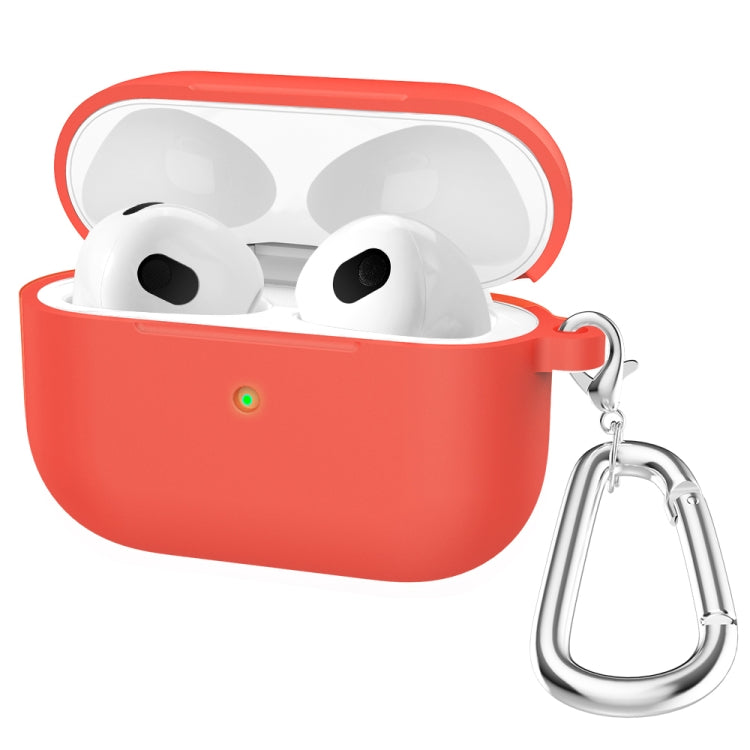 Étui de protection en silicone épais à fond rond avec crochet pour AirPods 3