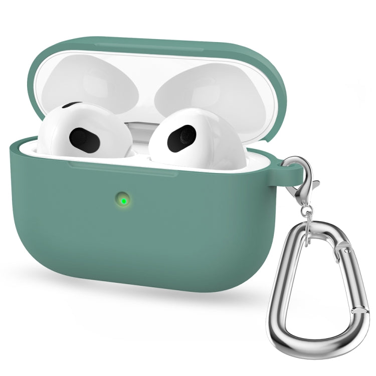 Étui de protection en silicone épais à fond rond avec crochet pour AirPods 3