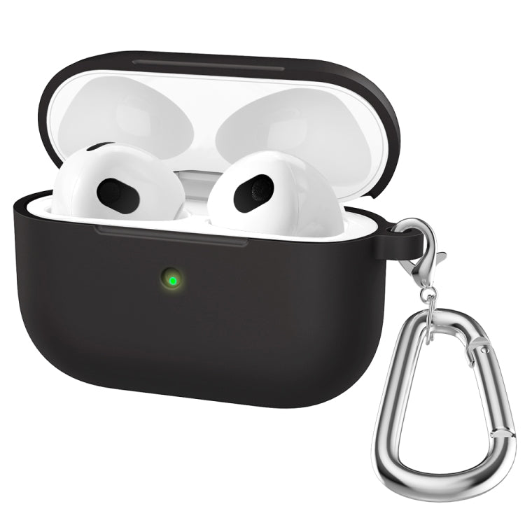 Étui de protection en silicone épais à fond rond avec crochet pour AirPods 3