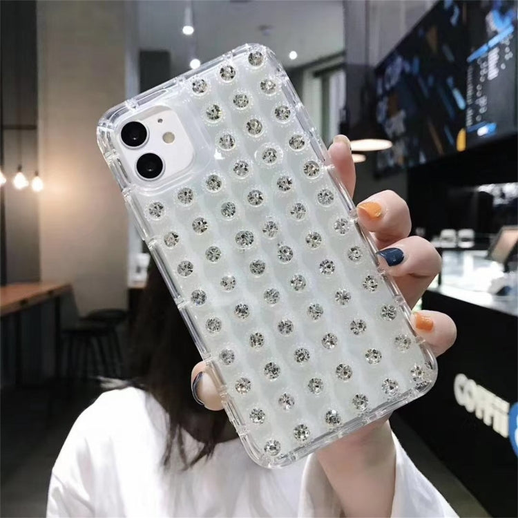 Coque de téléphone transparente antichoc en TPU diamant