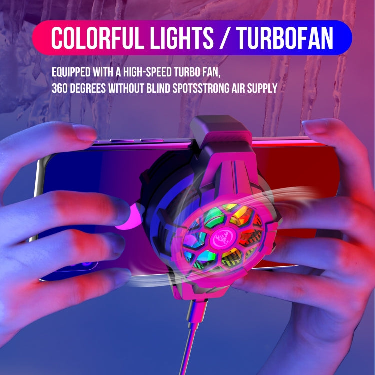 HXSJ P10 Portable Gaming Mobile Phone Radiator Holder with Rainbow Backlight, P10