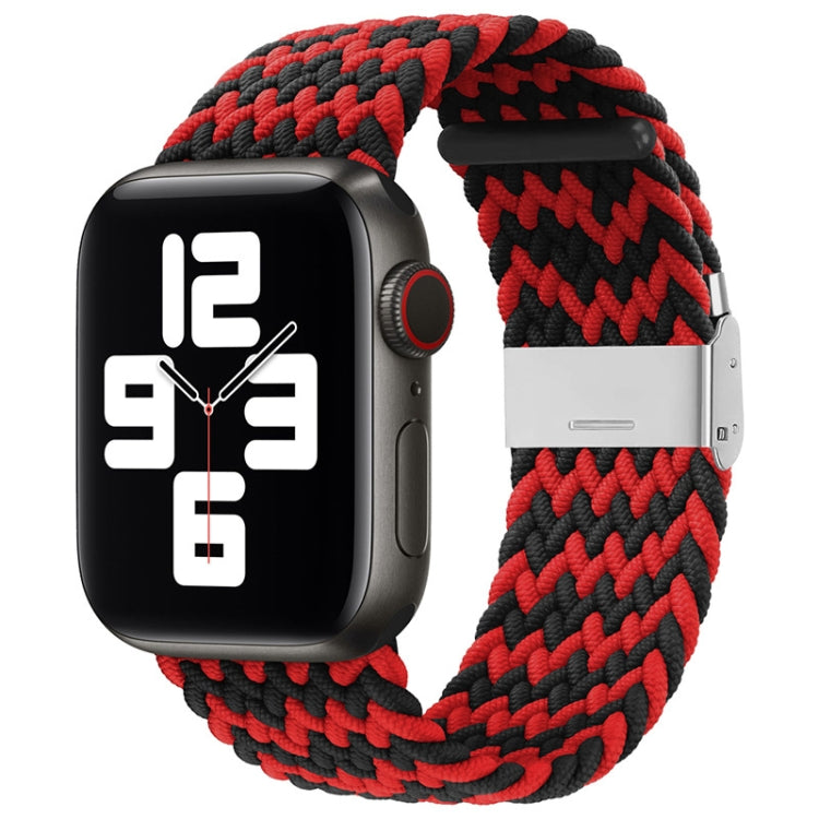Nylon Braid One Buckle Replacement Watchband For Apple Watch Series, 7 41mm / 6&SE&5&4 40mm / 3&2&1 38mm