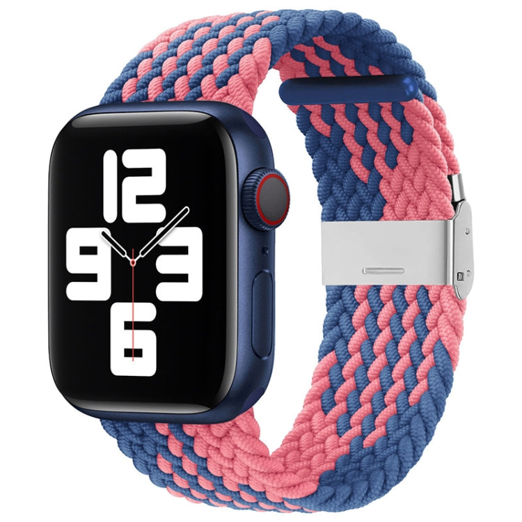 Nylon Braid One Buckle Replacement Watchband For Apple Watch Series, 7 41mm / 6&SE&5&4 40mm / 3&2&1 38mm