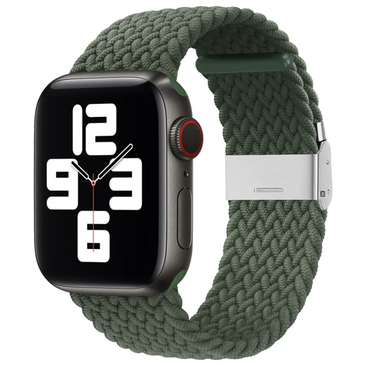 Nylon Braid One Buckle Replacement Watchband For Apple Watch Series, 7 41mm / 6&SE&5&4 40mm / 3&2&1 38mm