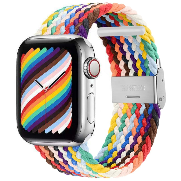 Nylon Braid One Buckle Replacement Watchband For Apple Watch Series, 7 41mm / 6&SE&5&4 40mm / 3&2&1 38mm